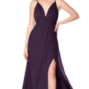 AZAZIE BRIDESMAID DRESS - A8 in PLUM - NEW W/TAG